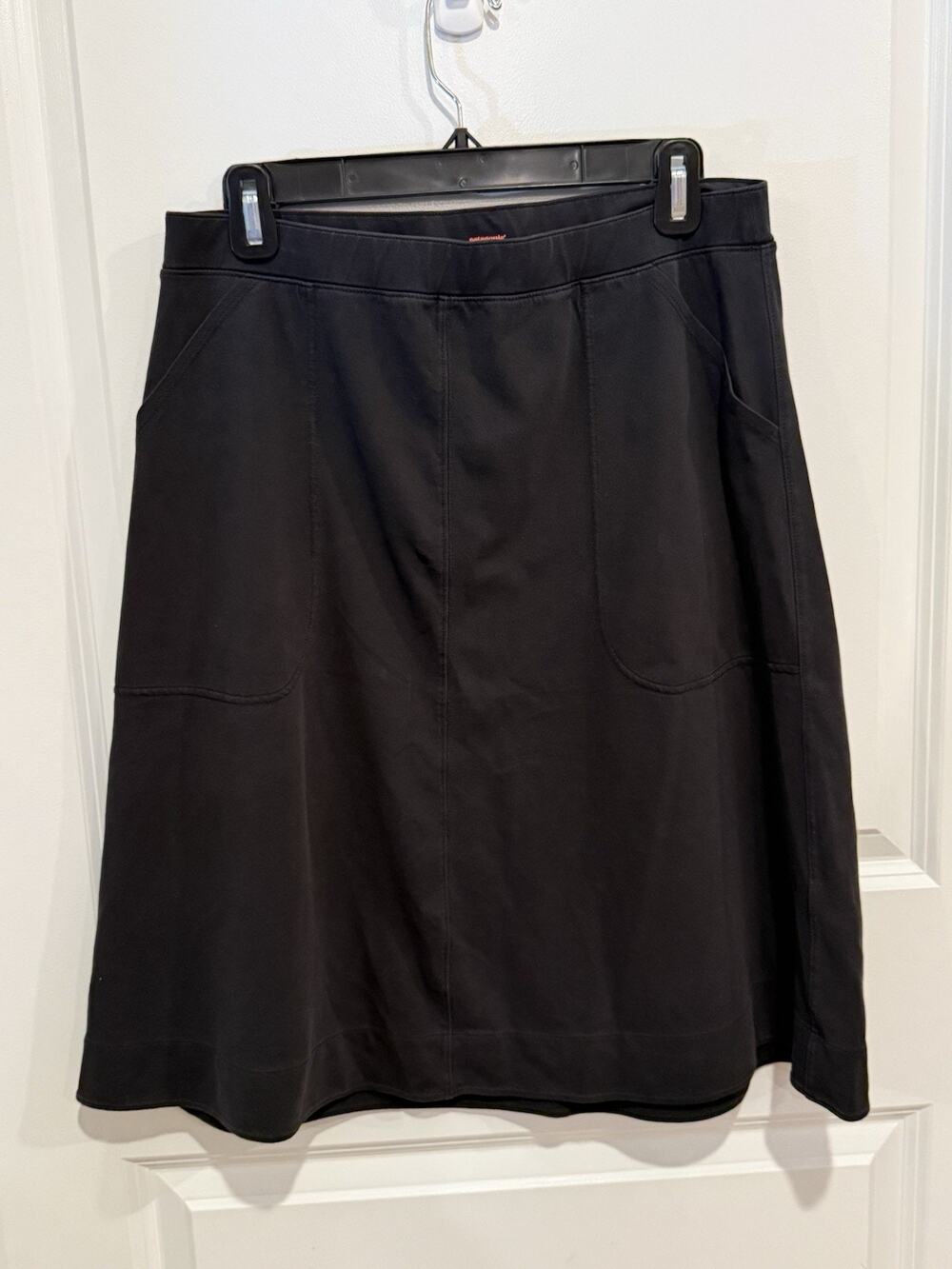Patagonia Womens Black Organic Cotton Blend A-Line Jersey Skirt Size Medium